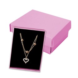 Pink Cotton-Filled Necklace Box - 1