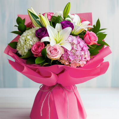 Pink Crepe Paper Roll - 1