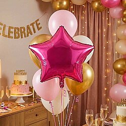 Pink Foil Balloon - Heart - 1
