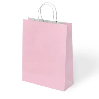 Pink Paper Bags with Twisted Handles - 1