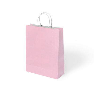 Pink Paper Bags with Twisted Handles - 1