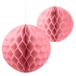  - Pink Paper Honeycomb Balls