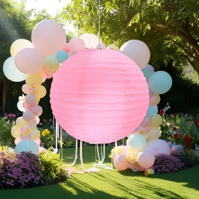 Pink Paper Lantern 20cm - 1
