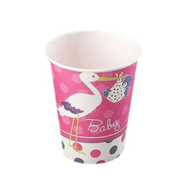 Pink Stork Paper Cups - 1