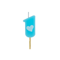 Pink/Blue Toothpick Candles - No:1 - Thumbnail
