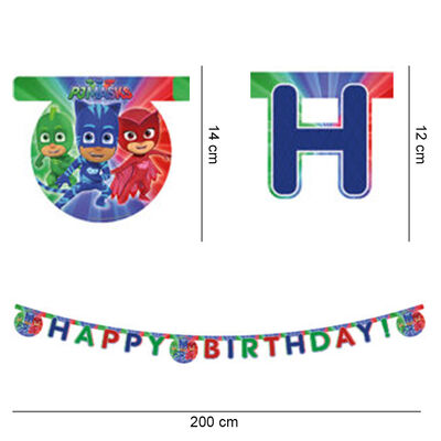 PJ Masks Entertainment Happy Birthday Harf Afiş