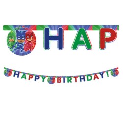 Procos - PJ Masks Entertainment Happy Birthday Paper Letter Banner