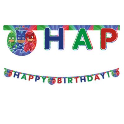 PJ Masks Entertainment Happy Birthday Paper Letter Banner