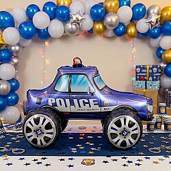 Polis Arabası Şekilli 4D Folyo Balon - Kikajoy
