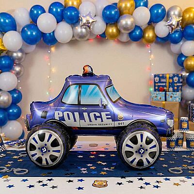 Polis Arabası Şekilli 4D Folyo Balon - 1