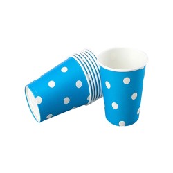Polka Dot Blue Paper Cups - 2