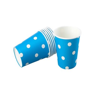 Polka Dot Blue Paper Cups - 2