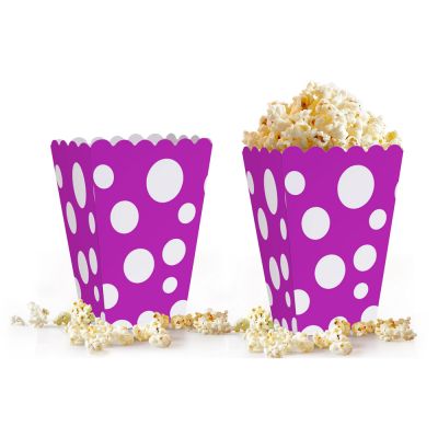 Polka Dot Mix Purple Popcorn Boxes - 1