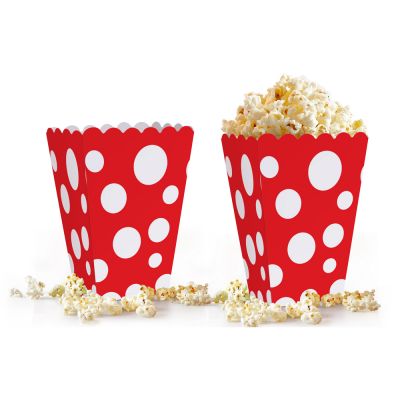 Polka Dot Mix Red Popcorn Boxes - 1
