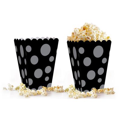Polka Dot Mix Silver Popcorn Boxes - 1