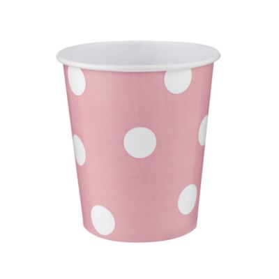 Polka Dot Pink Paper Cups - 1
