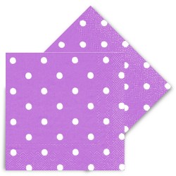 Polka Dot Purple Paper Napkins - Kikajoy