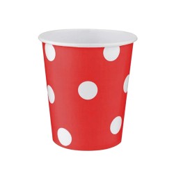Polka Dot Red Paper Cups - 
