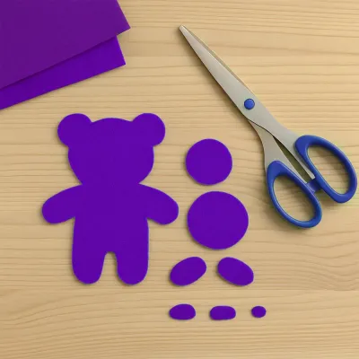 Purple Craft Felt Sheet - 1