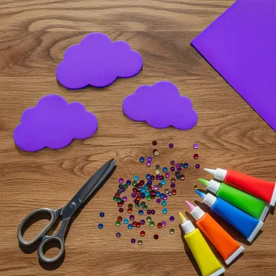 Purple EVA Craft Foam Sheet - 1
