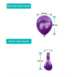 Purple Metallic Balloons 12