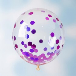 Purple Metallic Foil Confetti Circles - 1