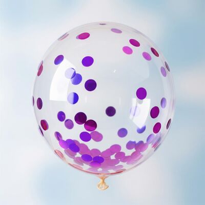 Purple Metallic Foil Confetti Circles - 1