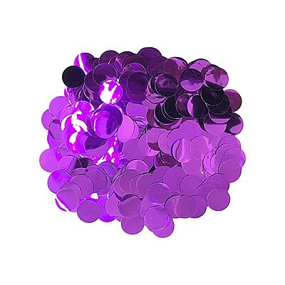 Purple Metallic Foil Confetti Circles - 2