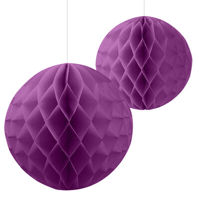 Purple Paper Honeycomb Balls