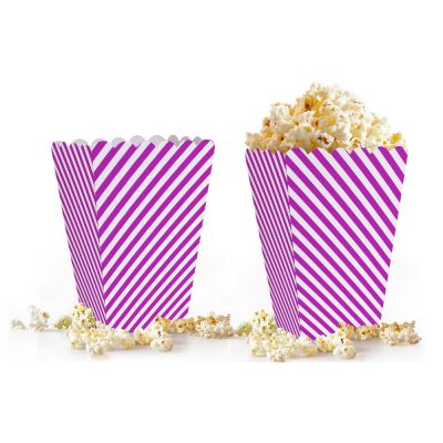 Purple Striped Popcorn Box - 1