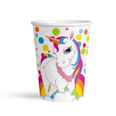 Rainbow Unicorn Paper Cups