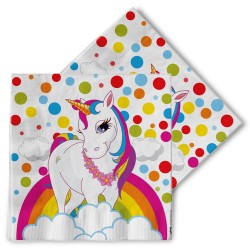 Kikajoy - Rainbow Unicorn Paper Napkins