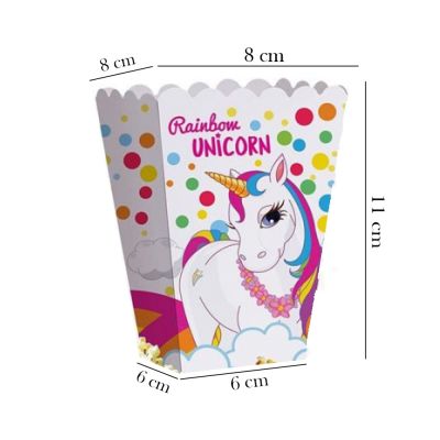 Rainbow Unicorn Popcorn Boxes