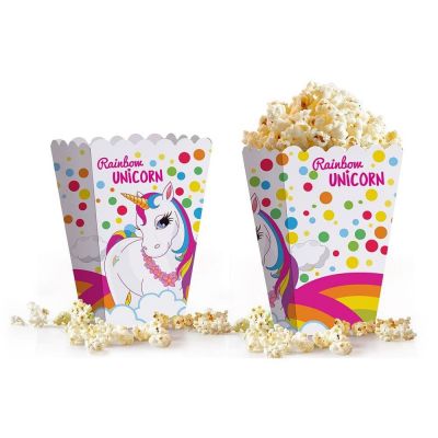 Rainbow Unicorn Popcorn Boxes
