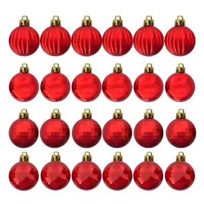Red Christmas Ball Ornaments - 2