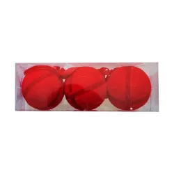 Red Christmas Ball Ornaments - (1)
