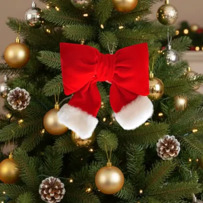 Red Christmas Bows 20 cm - 1