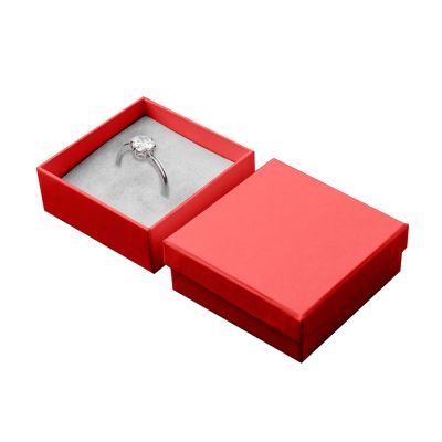 Red Cotton-Filled Ring Box - 1