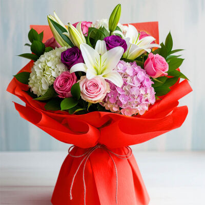 Red Crepe Paper Roll - 1