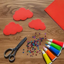 Red EVA Craft Foam Sheet - 1