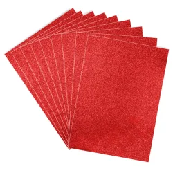 Red Glitter EVA Craft Foam Sheet - Kikajoy (1)