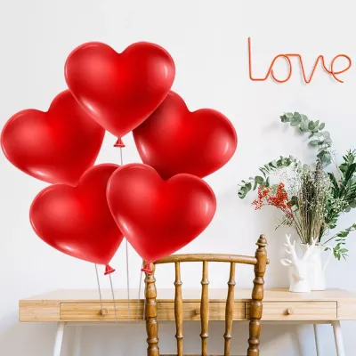 Red Heart Latex Balloons - 1