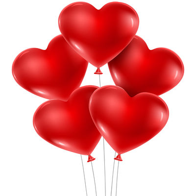 Red Heart Latex Balloons - 2
