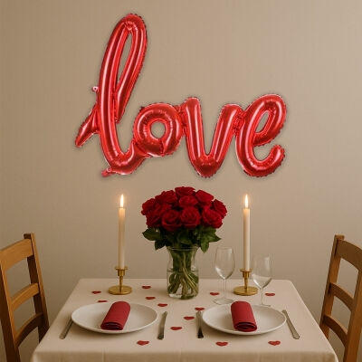 Red Love Foil Balloon - 1