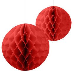 Kikajoy - Red Paper Honeycomb Balls