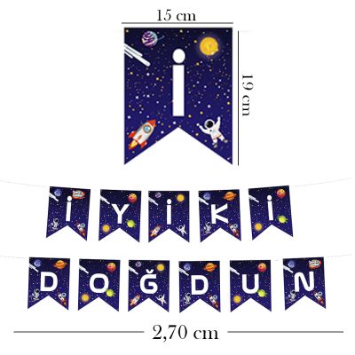 Rocket Space İyi Ki Doğdun Paper Letter Banner