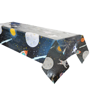 Rocket Space Plastic Table Cover
