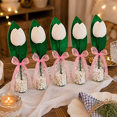 Set of 5 Tulip Stick Decorations - 1