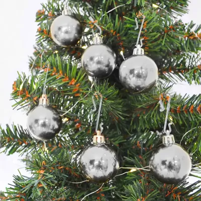 Silver Christmas Ball Ornaments - 1