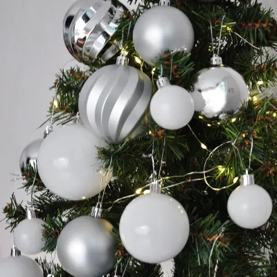 Silver Christmas Ornaments Set - 87 pcs - 2